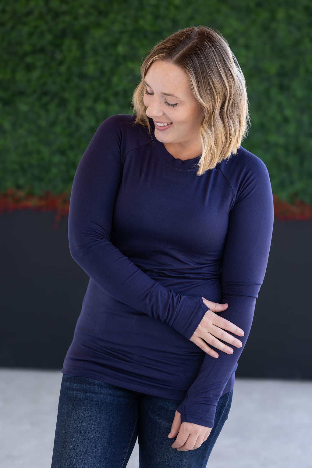 Blair Long Sleeve Top - Navy
